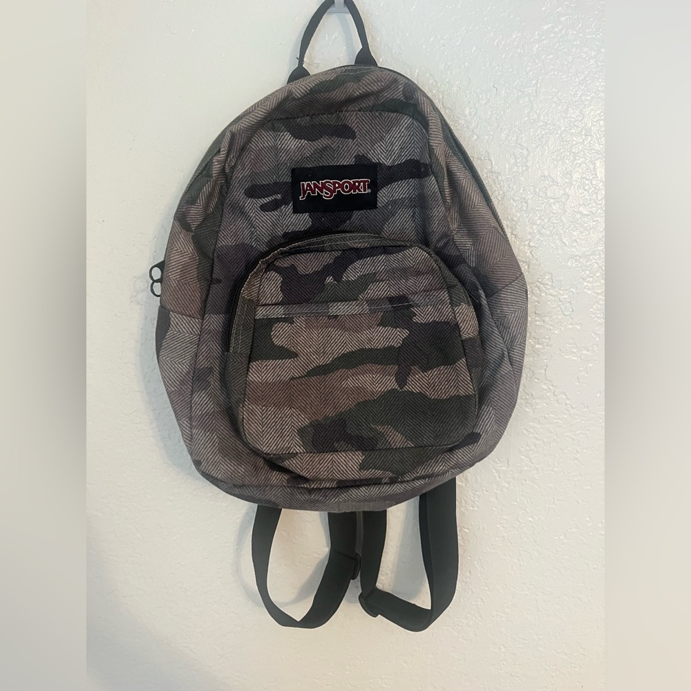Jansport Urban Camouflage Backpack - Black and Gray